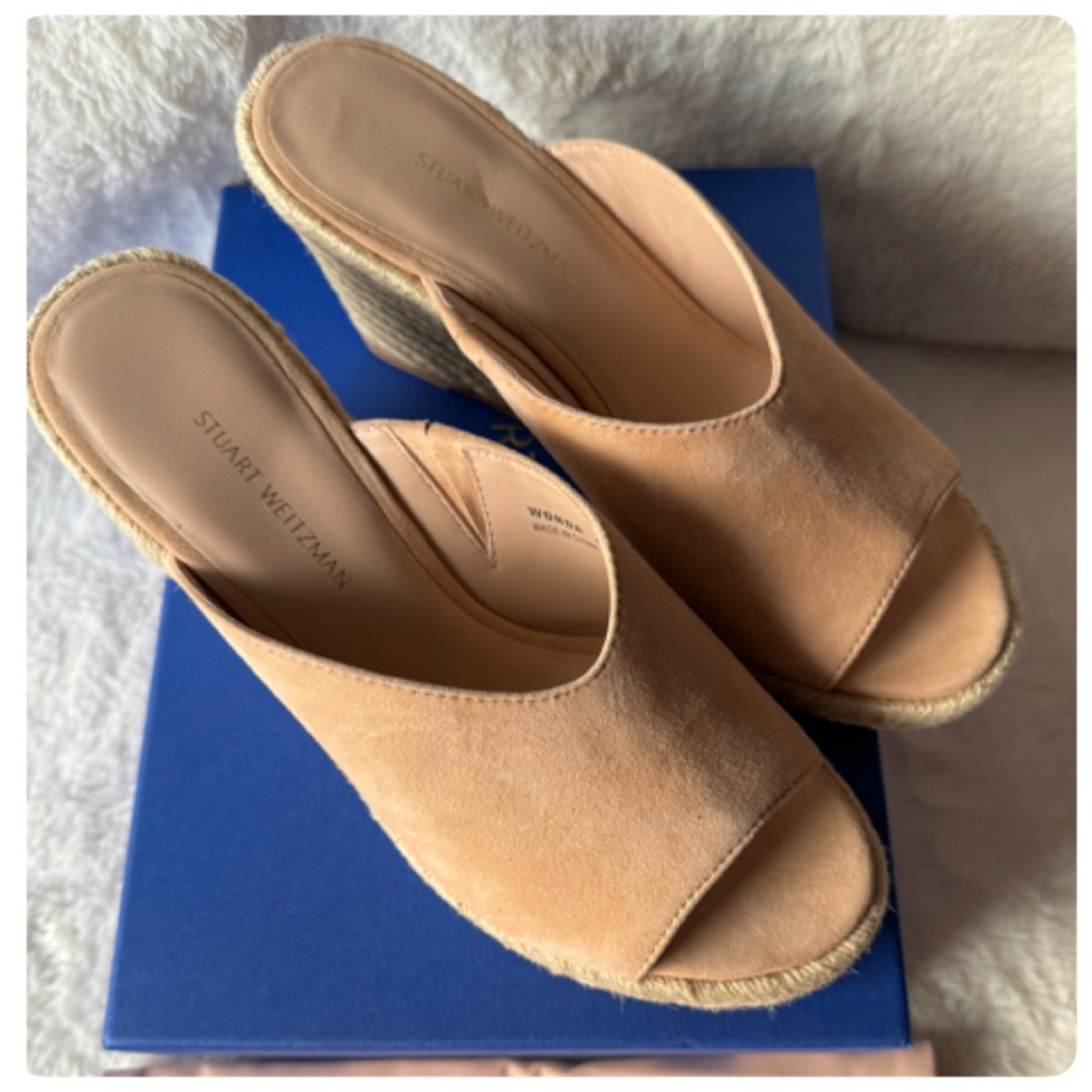 STUART WEITZMAN WONDA ESPADRILLE WEDGE SANDAL SIZE 6 1/2 NWT - Picture 5 of 16